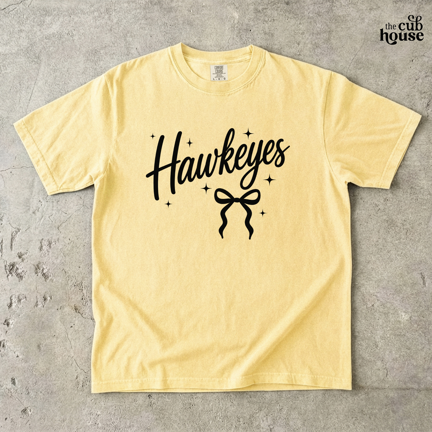 Iowa • Hawkeyes Bow Script - black (0262)