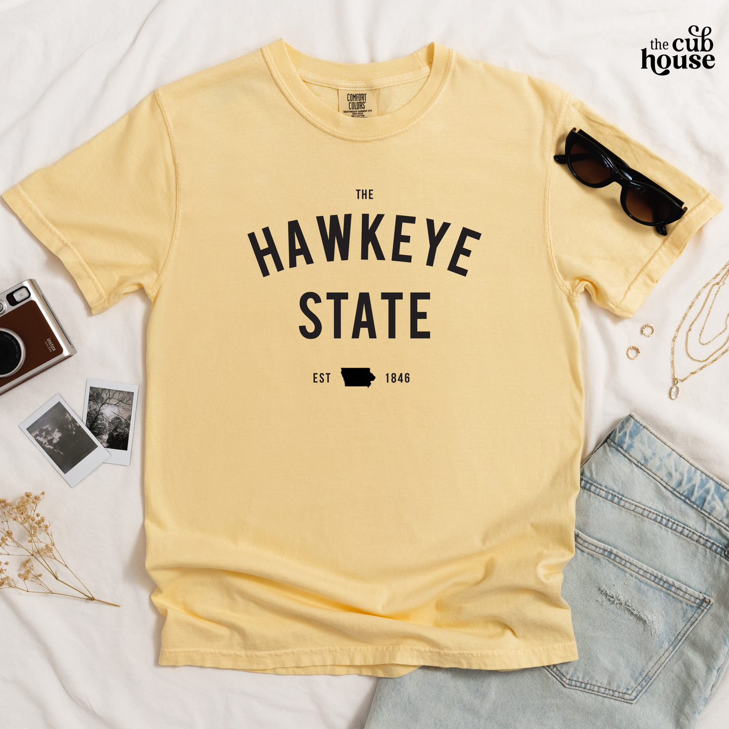 Iowa • The Hawkeye State - black (0257)