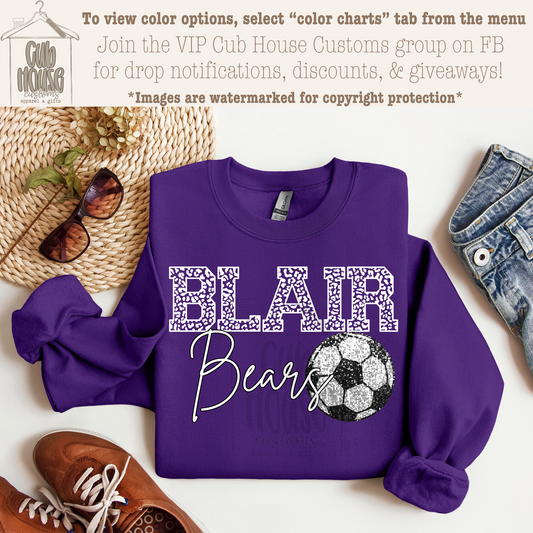 BLAIR • WHITE CHEETAH SEQUIN SOCCER