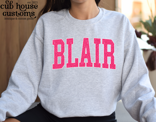 BLAIR • PINK FAUX SPARKLE