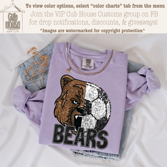 BLAIR • SOCCER SEQUIN BEAR BLACK