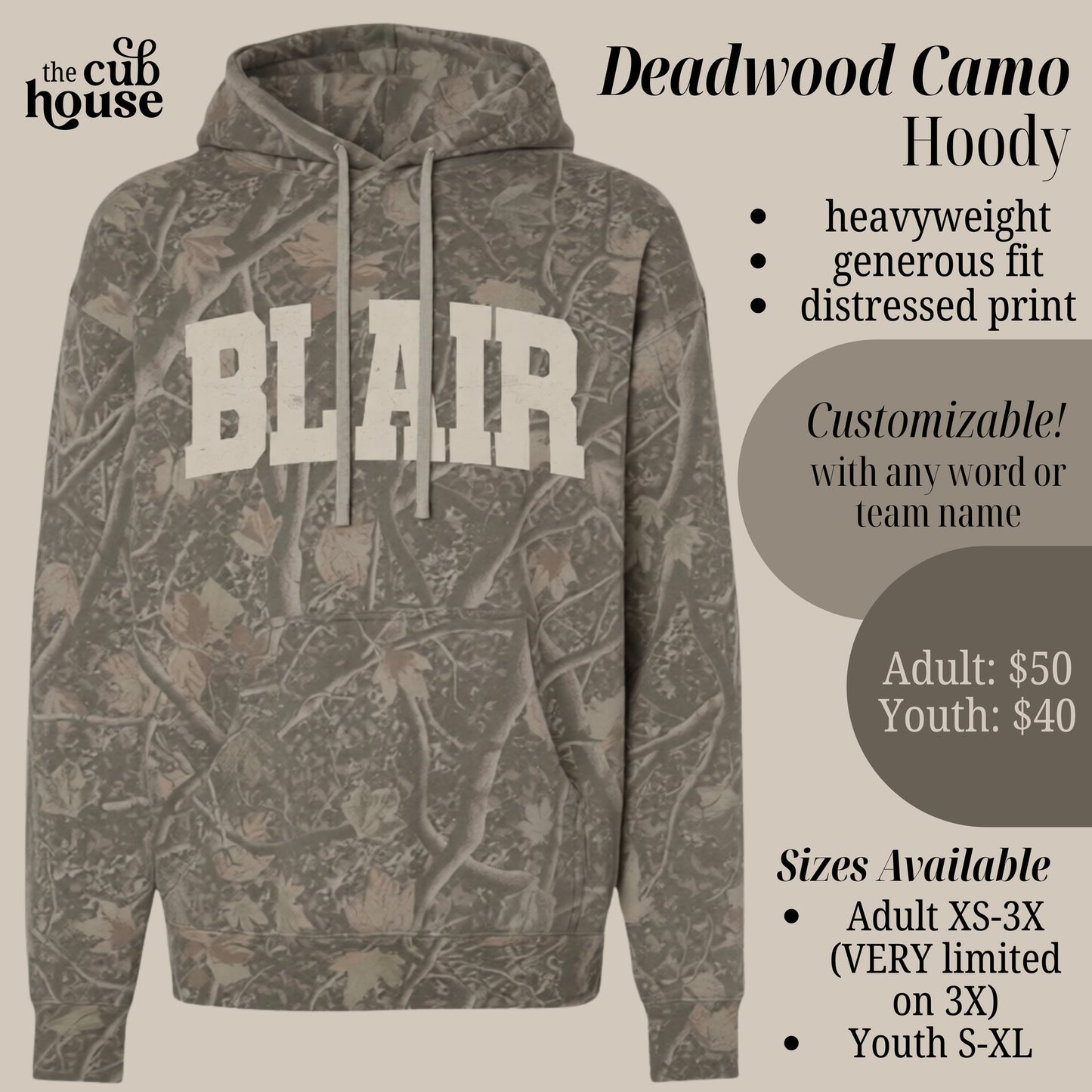 Deadwood Camo Custom Hoody