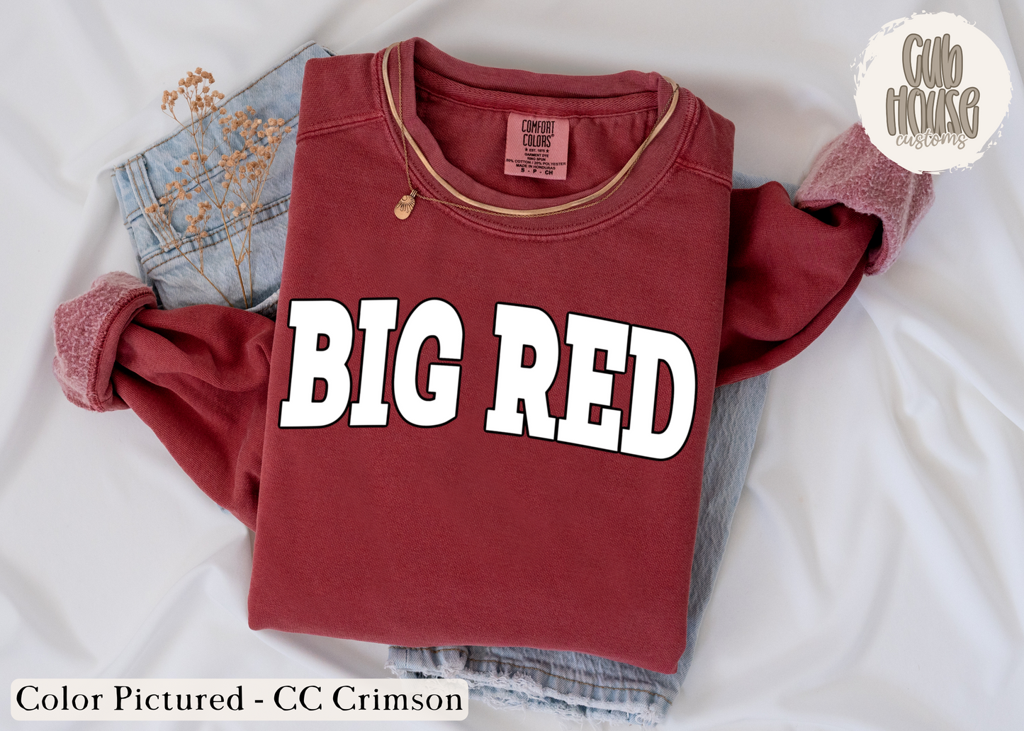 NEBRASKA • WHITE BIG RED WITH BLACK OUTLINE