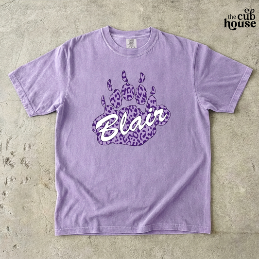 Blair • Purple Cheetah Print Logo (0273)