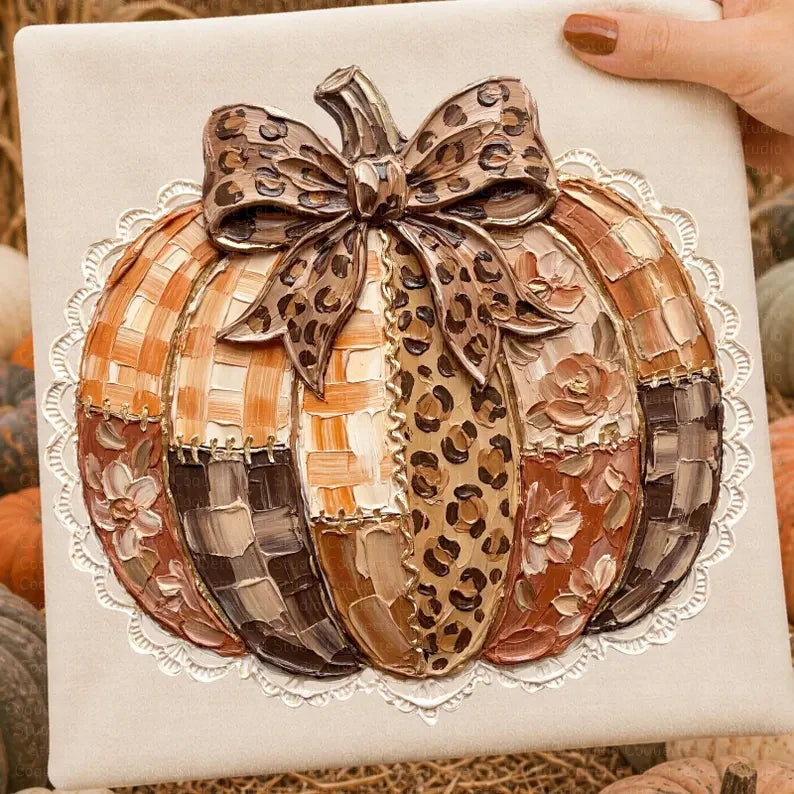Fall + Halloween •  Faux Texture Pumpkin