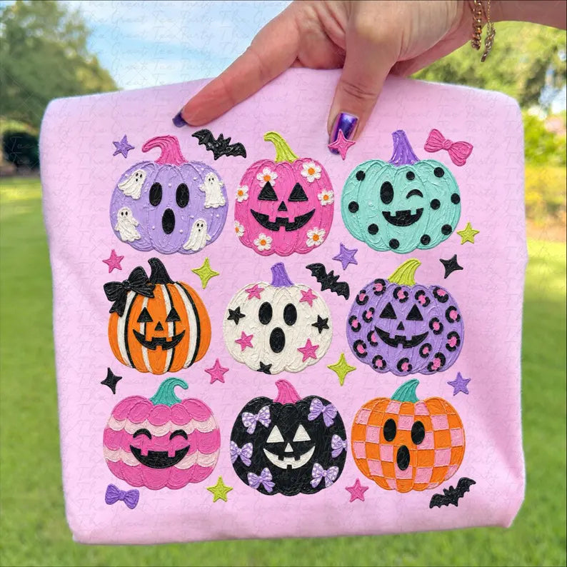 Fall + Halloween •  Colorful Jack-O-Lanterns