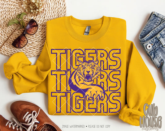 TEKAMAH-HERMAN TIGERS • STACKED PURPLE TEXT WITH LOGO