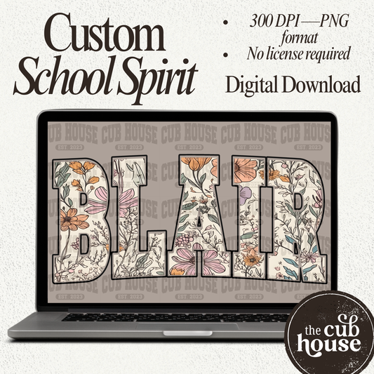 *Digital Download* Custom Floral Name (0003)