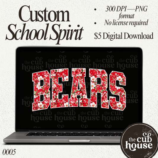 *Digital Download* Custom Red Floral (0005)