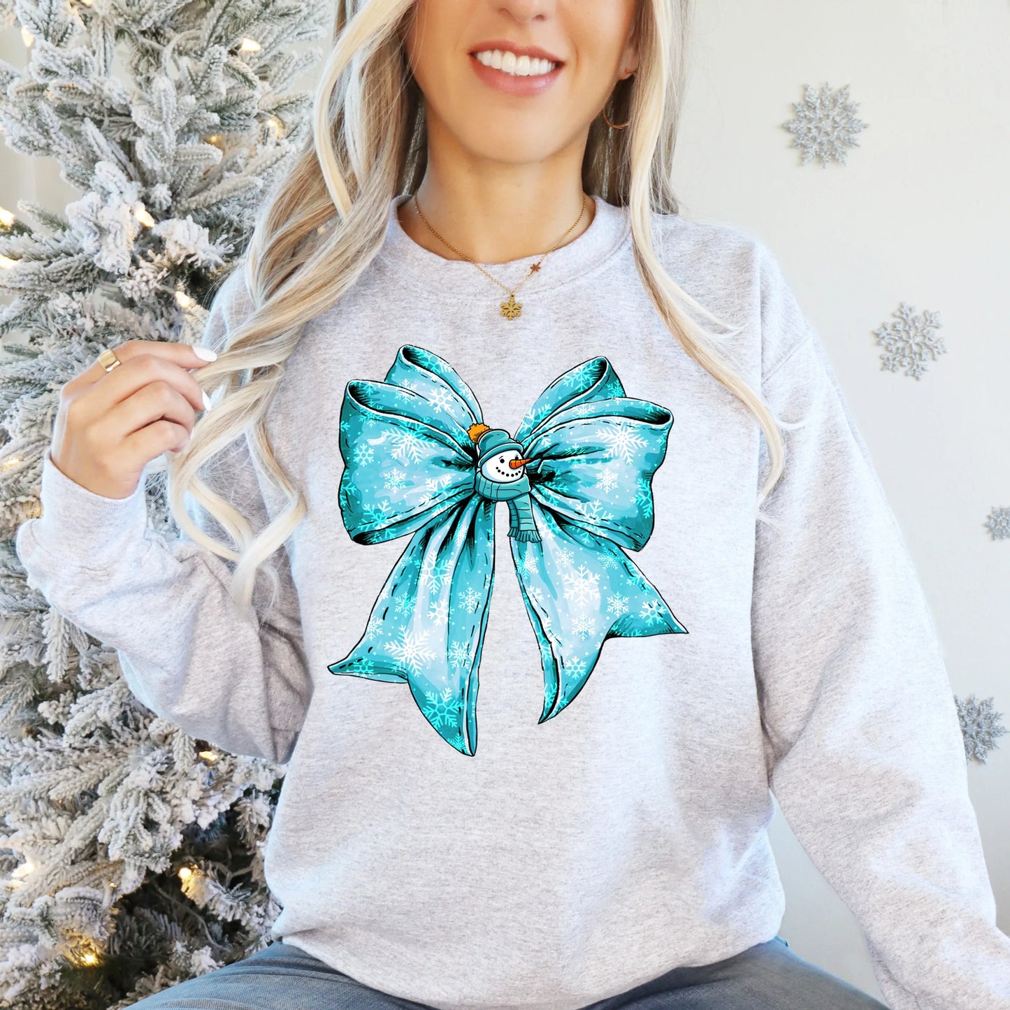 CHRISTMAS & WINTER • SNOWMAN BOW