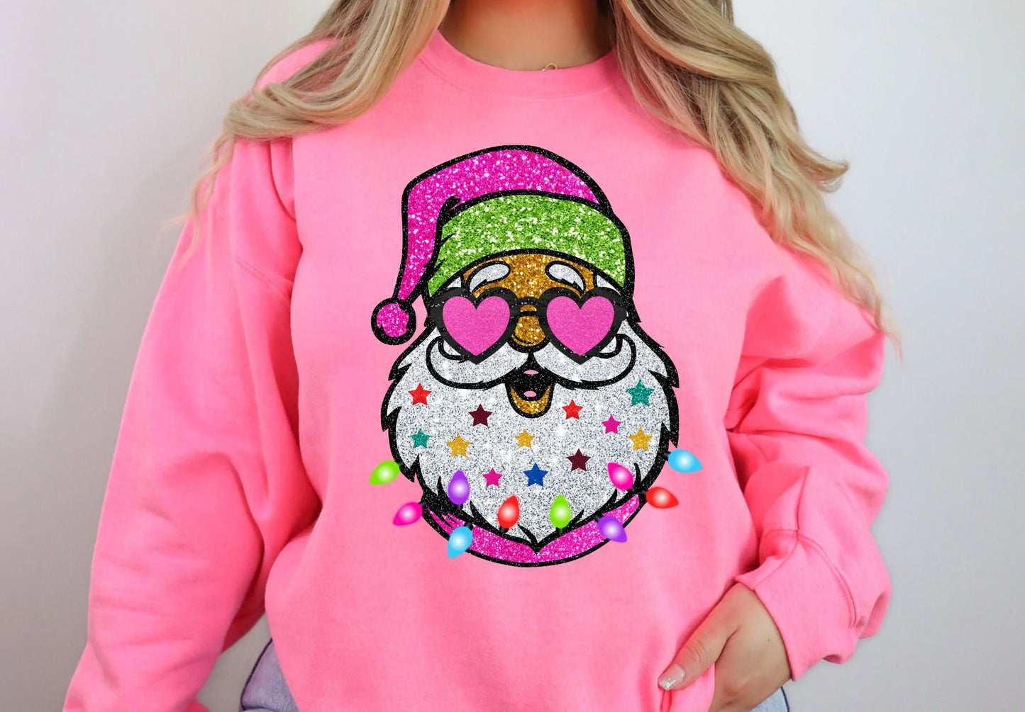 CHRISTMAS & WINTER • FAUX SEQUIN SANTA