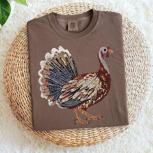 Fall + Halloween •  Faux Bling Turkey
